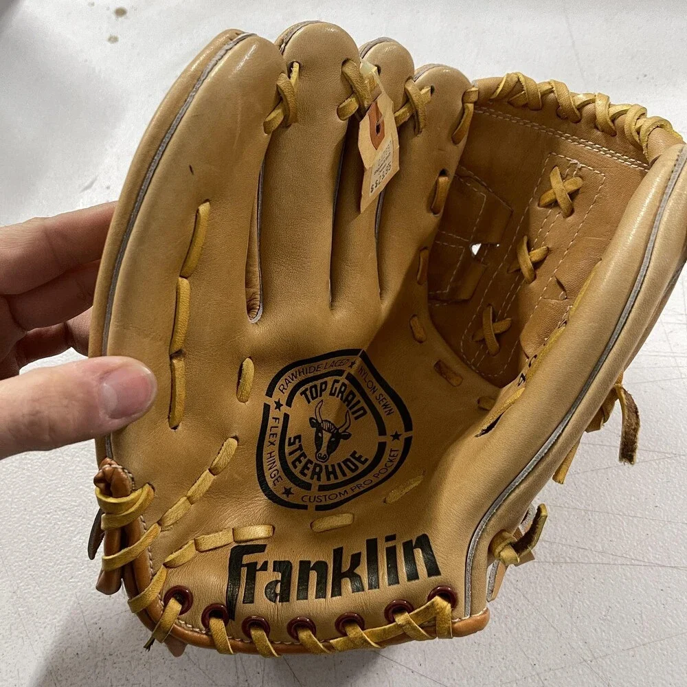 Vintage Franklin Baseball Glove Mens 11 Brown Leather Top Grain Steerhide